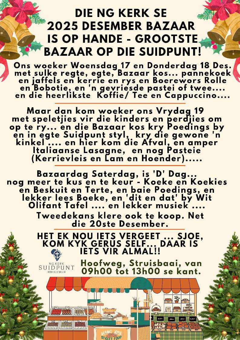 Bazaar_20251217 Kersdag Dienste